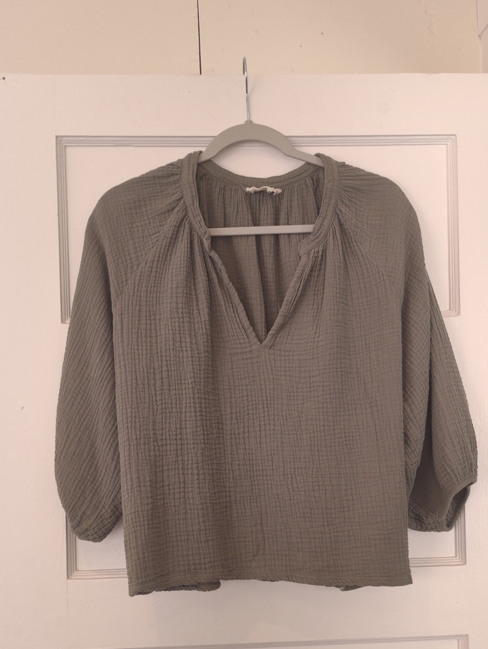 Nation LTD Olive Gauze V-Neck Tunic